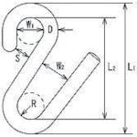 Mizumoto Stainless Steel Pelican S Hook, Total Length 60mm, B-1342, 1 pc