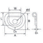 Mizumoto Stainless Steel Ground Hook TFA 18mm x 15mm B-2006 1 pc