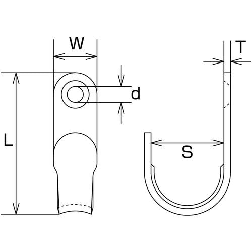 水本 ステンレス シートフックA型 長さ22mm (2個入) B-2400 1 袋
