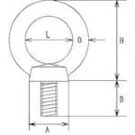 水本 ステンレス アイボルト 捻子径Mー6 B-304 1 個