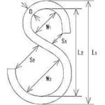 Mizumoto Stainless Steel S-hook, Wire diameter 3mm, Total length 36mm (2 pieces) B-360 1 bag