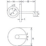 Mizumoto Eye Plate Stainless Steel Anchor Plate for Embedding in Concrete Inner Diameter 29mm B-441 1 pc