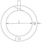 水本 リングキャッチ ステンレス ピン止めチェーンキャッチ 線径4mm 内径20mm B-803 1 個
