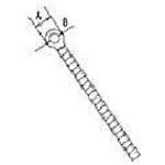 Mizumoto Stainless Steel Round Can Bolt with Foot, Screw Diameter M-4 BR-3MF 1 pc