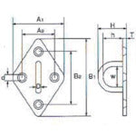 水本 アイプレート ステンレス ダイアモンドアイ A1:37mm×B1:59mm DI-5 1 個