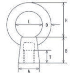 Mizumoto Stainless Steel Eye Nut, Metric Screw, Screw Diameter M-6, INC-6M, 1 Piece