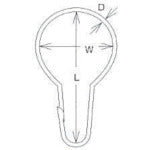 미즈모토 스테인리스 커튼 훅 선경 2.2mm 길이 62mm KH-20 1개