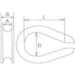 미즈모토 후크 스테인리스 라이트 심블 사용 로프 지름 3mm KR-3 1개