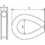 미즈모토 후크 스테인리스 A형 심블 사용 로프 지름 8mm KSA-8 1개