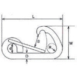 水本 ステンレス L型フック 線径8mm長さ81mm L-8 1 個