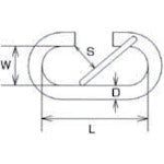 미즈모토 스테인리스 O형 후크(로프용) 선경 5mm 길이 41mm MO-5R 1개
