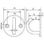 水本 アイボルト ステンレス オープンラウンドアイ 径33mm ORI-5 1 個