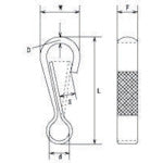Mizumoto Stainless Steel Pin Hook Length 28mm PF-3 1 pc