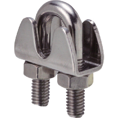 미즈모토 스테인리스 프레스 와이어 클립 적합 로프 지름 5 나사 지름 M-5 PWC-5 1개