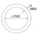 Mizumoto Stainless Steel Round Link, Wire Diameter 6mm, Inner Diameter 60mm, R-6-60, 1 pc