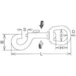 水本 リング ナスカン クロームメッキ 全長76mm RN-1 1 個