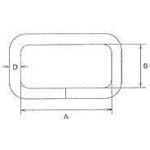 Mizumoto Stainless Steel Square Link, Wire Diameter 5mm, Inner Width 21mm, RQ-5-40, 1 pc