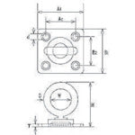 水本 ステンレス 回転アイプレート 50mm×50mm 使用荷重0.29kN SI-8 1 個
