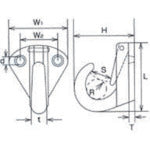 미즈모토 스테인리스 월 훅 41mm×34mm WH-2 1개