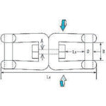 미즈모토 스테인레스 스틸 더블 걸쇠 전장 64mm WSC-6 1개