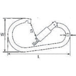 水本 リングキャッチ ステンレス カラビナジャンボ(環付) 線径16mm 長さ229mm XJB-16B 1 個