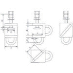 水本 ステンレス コの字クランプ 捻子径Mー12 KC-40 1 個