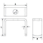 미즈모토 조인트 쇠장식 스테인리스 코의 자판 30×39.5mm KP-1 1개