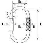 Mizumoto Stainless Steel J-Link, Wire Diameter 3mm, Length 34mm, JP-3, 1 pc
