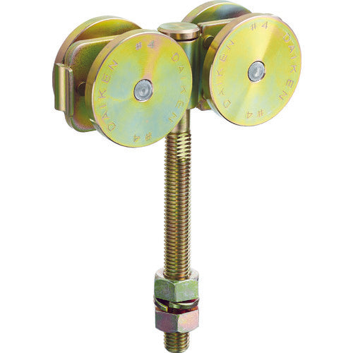 DAIKEN No. 4 Door Hanger Bearing Double Wheel Flexible Type Long Bolt Specification 1 4-4WH-BN-1LB 1 pc