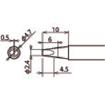 グット 交換コテ先(RX−8シリーズ) こて先幅2.4mm RX-80HRT-2.4D 1 個