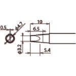 굿 교환 코티처(RX-8 시리즈) 흙손 선폭 3.2mm RX-80HRT-3.2D 1개