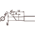 GUT Replacement Soldering Tip (RX-8 Series) Tip Diameter φ4mm RX-80HRT-4C 1 pc