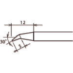 GUT Replacement Soldering Tip (RX-8 Series) Tip Width R0.3mm RX-80HRT-LBJ 1 pc