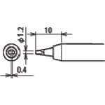 GUT Replacement Soldering Tip (RX-8 Series) Tip Width 1.2mm RX-80HRT-PH1.2D 1 pc