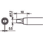 GUT Replacement Soldering Tip (RX-8 Series) Tip Width 3.2mm RX-80HRT-PH3.2D 1 pc