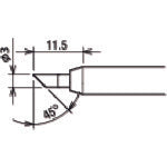 グット 交換コテ先(RX−8シリーズ) こて先径φ3mm RX-80HRT-PH3C 1 個