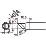 グット 交換コテ先(RX−8シリーズ) こて先幅4.5mm RX-80HRT-PH4.5KH 1 個