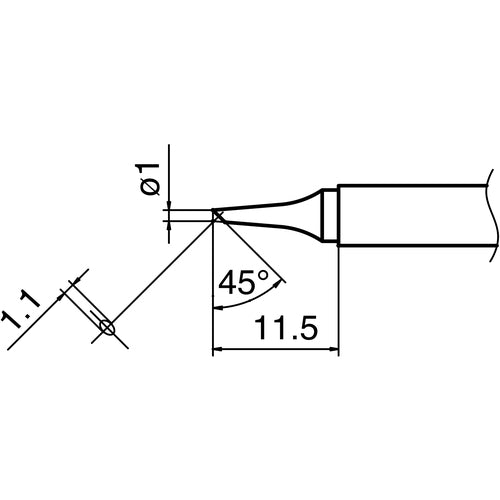 Hakko iron tip 1BC type T13-BC1 1 piece