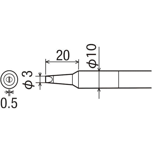 GUT Replacement Soldering Tip 3D Type for PX4 PX-40RT-3D 1 pc
