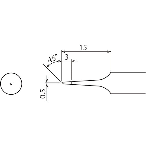 Good replacement tip 0.5CR type PX6/7/RX7/CXR PX-60RT-0.5CR 1 piece