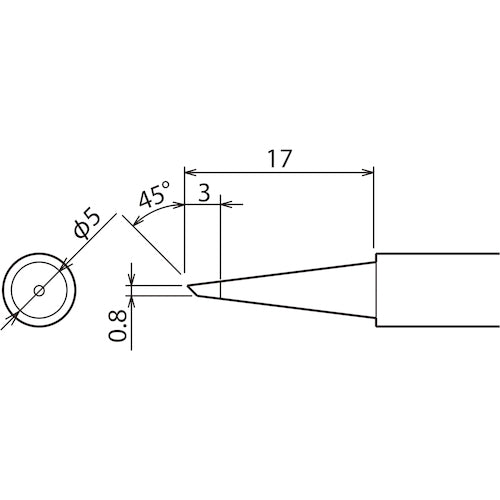 Good Replacement tip 0.8CR type PX-60RT-0.8CR for PX6/7/RX7/CXR 1 piece