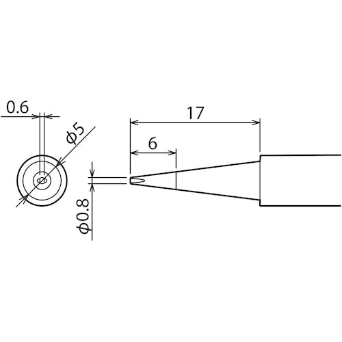 Good replacement tip 0.8D type PX6/7/RX7/CXR PX-60RT-0.8D 1 piece