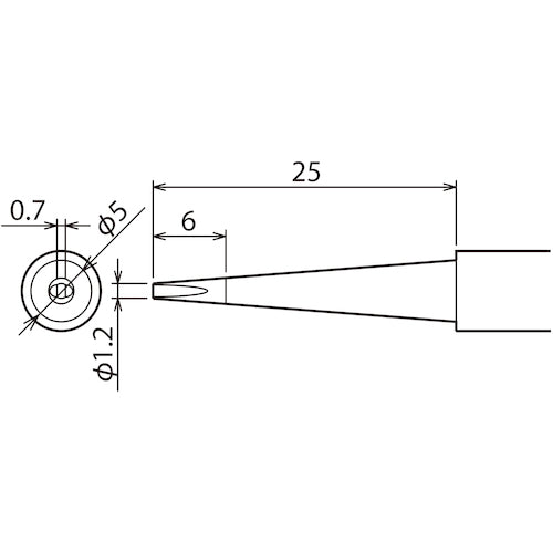 Good replacement tip 1.2LD type for PX6/7/RX7/CXR PX-60RT-1.2LD 1 piece
