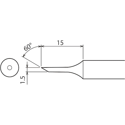 Good replacement tip 1.5C type PX-60RT-1.5C for PX6/7/RX7/CXR 1 piece