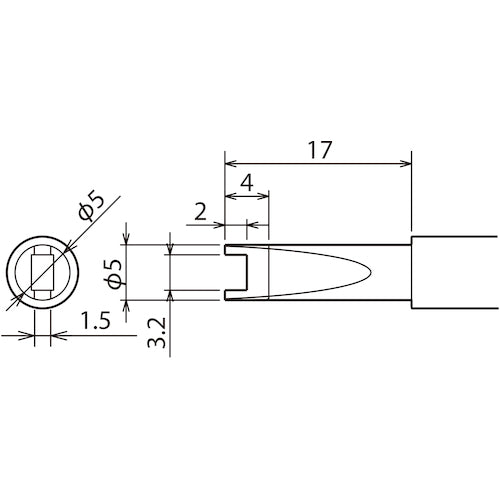 GUT Replacement Soldering Tip R Type for PX6/7/RX7/CXR PX-60RT-R 1 pc
