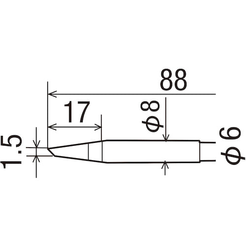 GUT Replacement tip φ6-8BC type for KS-100R RD-68BC 1 piece