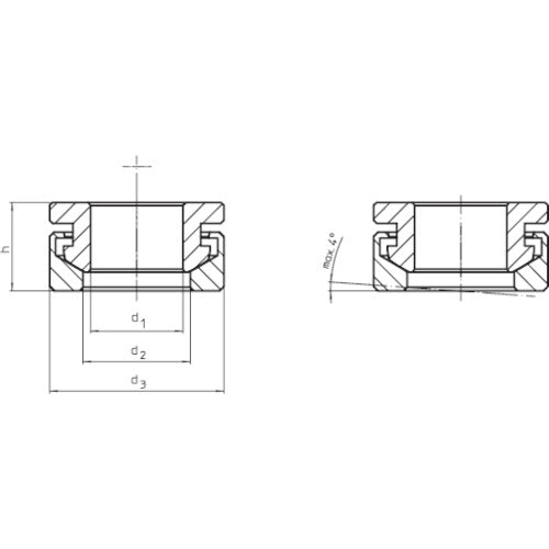 HALDER Spherical washer with conical seat, steel, 23050.0510, 1 piece