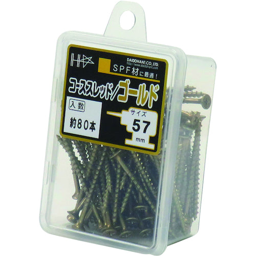 DAIDOHANT HC 컬러 코스 스레드 57 골드 (약 80 개) 10176717 1 PK