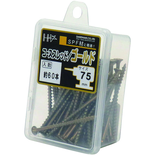 DAIDOHANT HC 컬러 코스 스레드 75 골드 (약 60 개) 10176719 1 PK