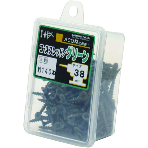 DAIDOHANT HC 컬러 코스 스레드 38 그린 (약 140 개) 10176722 1 PK